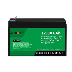 باتری قابل شارژ 12.8 ولت 6 آمپر ساعت LiFePO4 سرب اسید جایگزین باتری یون لیتیوم 12 ولت 6 آمپر ساعت