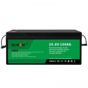 25.6V 150Ah LiFePO4 سرب جایگزین لیتیوم یون باتری 24V 150Ah
