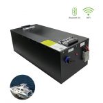 انعطاف پذیر باتری های قابل شارژ LiFePO4 16S1P 48V 100Ah Akku برای قایق های دریایی و بسته باتری قایق بادبانی با بلوتوث